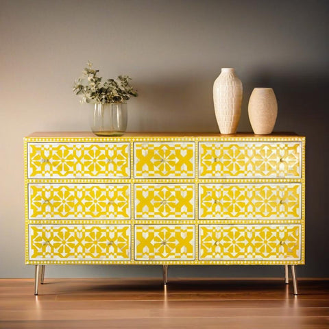 Bone Inlay Chest Of Drawers