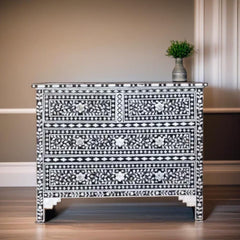Bone Inlay Chest Of Drawers