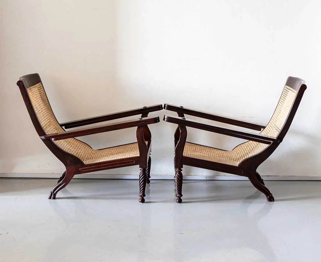 Traditional Classic Rattan Armchair with Cane