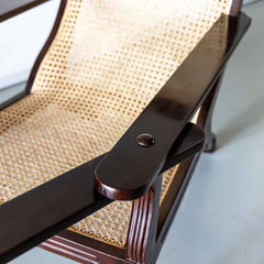 Traditional Classic Rattan Armchair with Cane