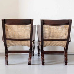 Traditional Classic Rattan Armchair with Cane