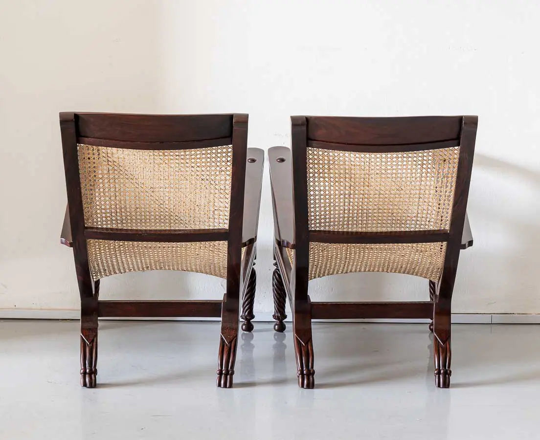 Traditional Classic Rattan Armchair with Cane
