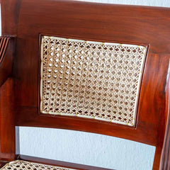 Traditional Classic Sheesham Wood Armchair with Cane