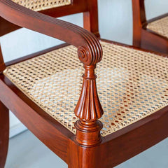 Traditional Classic Sheesham Wood Armchair with Cane