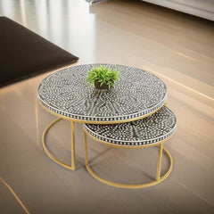 MOP Inlay Nesting Coffee Table