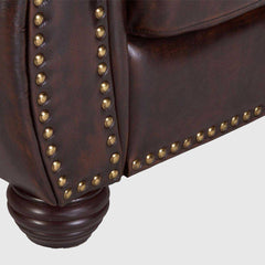 Chesterfield Leather One Seater Sofa