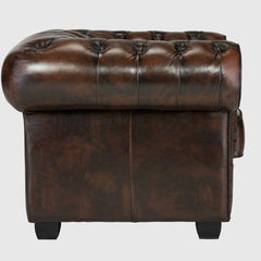 Chesterfield Leather 1 Seater Sofa