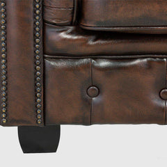 Chesterfield Leather 1 Seater Sofa