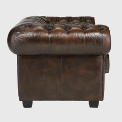 Sofia Tufted Two Seater Leather Sofa