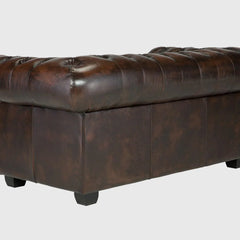 Sofia Tufted Two Seater Leather Sofa