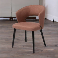 Classic & Modern Solid Wood With Velvet Dining Chair - Brown Finish