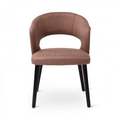 Classic & Modern Solid Wood With Velvet Dining Chair - Brown Finish