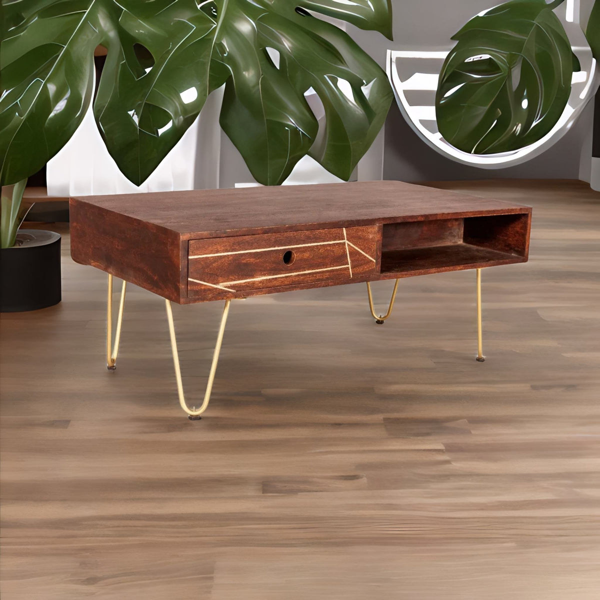 Picasso Dark Mango Wood Coffee Table