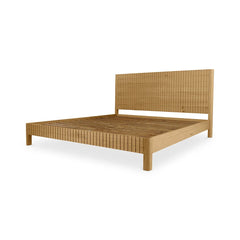 Antalya Modern Fluted Solid Wood Bed - All Sizes