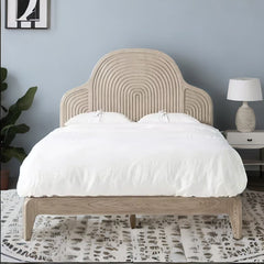 Bohemian Solid Wood Carved Bed – All Sizes