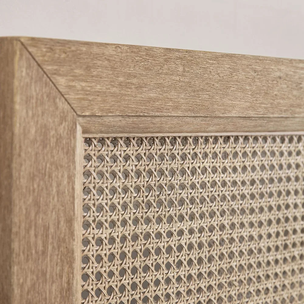 Classic Rattan Solid Wood Bed – All Sizes