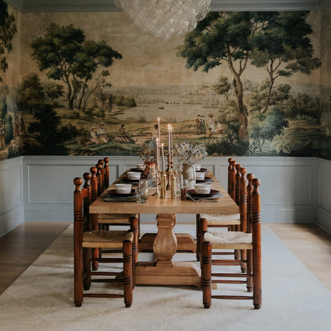 Indiso Solid Wood Dining Table Set - 4 Seater, 6 Seater, 8 Seater - All Sizes