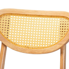 Donato Rattan Mid-Century Solid Wood Natural Finished Dining Table Set- 4 Seater, 6 Seater - All Sizes