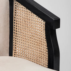 Classic Rattan Sheesham Wood Accent Chair