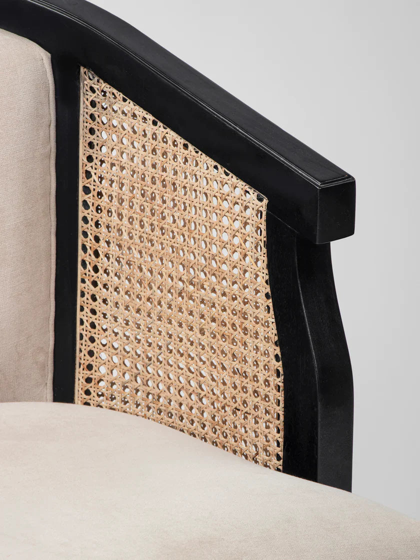 Classic Rattan Sheesham Wood Accent Chair