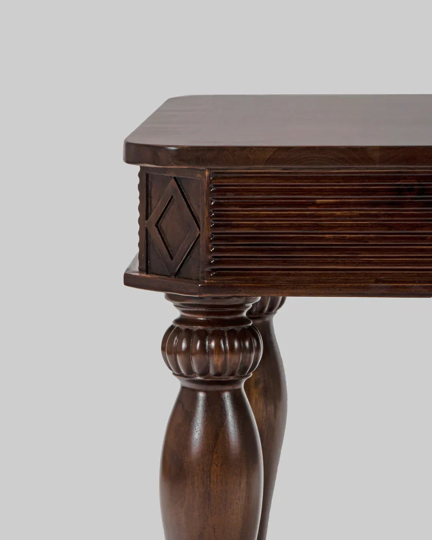 Classic  Sheesham Wood Brown Finish End Table