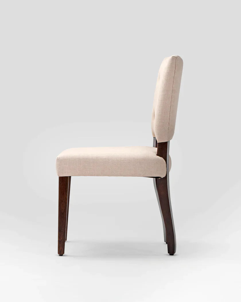 Sheesham Solid Wood & Fabric Dining Chair