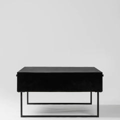 Classic Rattan Sheesham Solid Wood Black Finish Coffee Table