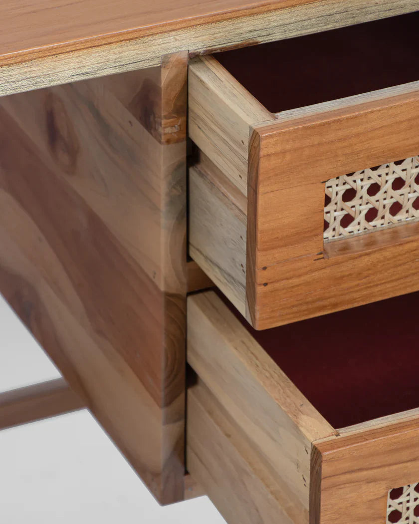 Modern Rattan Mango Solid Wood  Study Table