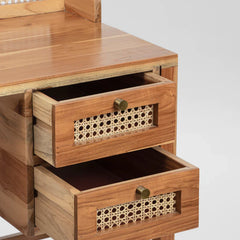 Modern Rattan Mango Solid Wood  Study Table