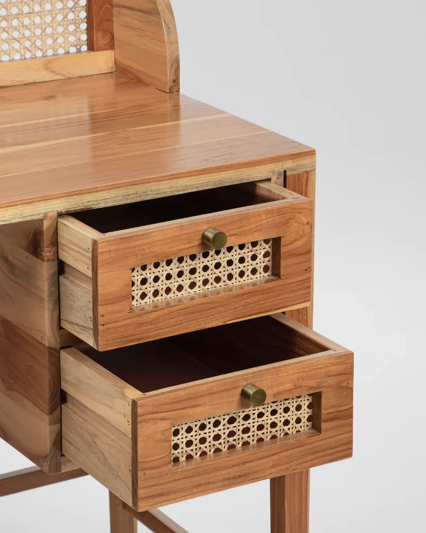 Modern Rattan Mango Solid Wood  Study Table