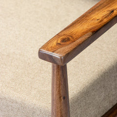 Classic Wooden Outdoor Chair - Brown Finish