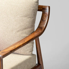 Classic Wooden Outdoor Chair - Brown Finish