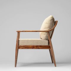Classic Wooden Outdoor Chair - Brown Finish