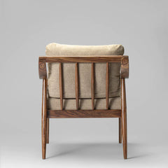Classic Wooden Outdoor Chair - Brown Finish