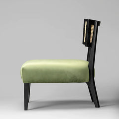 Solid Sheesham Wood & Fabric Cafe Chair