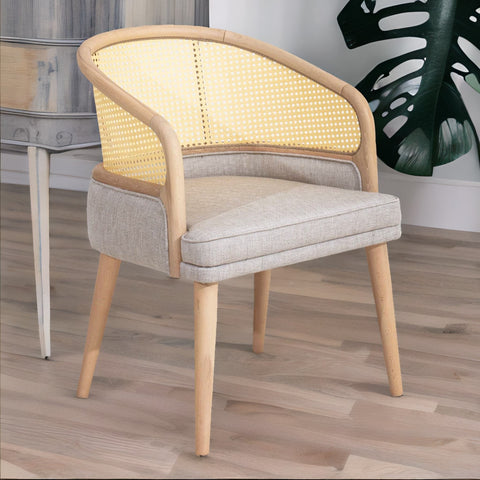 Classic Rattan Solid Wood Arm Chair
