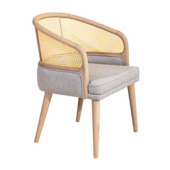 Classic Rattan Solid Wood Arm Chair