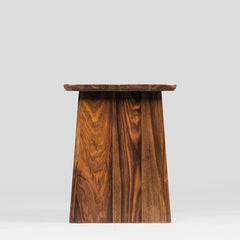 Modern Style Rattan Wooden End Table - Walnut Finish