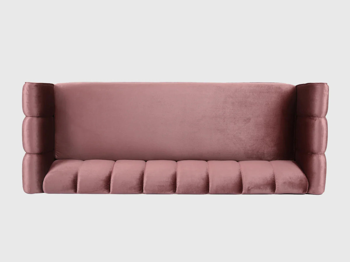 Elizabeth Premium Fabric 4 Seater Sofa ( Pink )