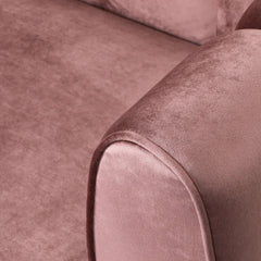 Elizabeth Premium Fabric 4 Seater Sofa ( Pink )