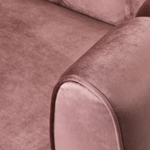 Elizabeth Premium Fabric 4 Seater Sofa ( Pink )