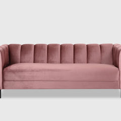 Elizabeth Premium Fabric 4 Seater Sofa ( Pink )