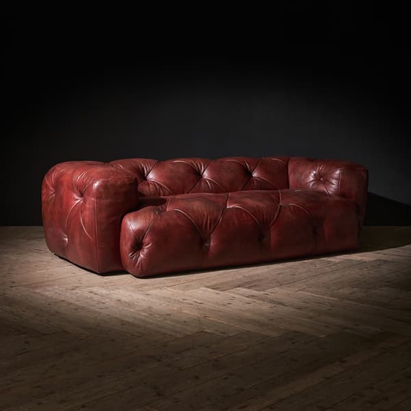 Monaco Vintage Leather Chesterfield 3 Seater Sofa