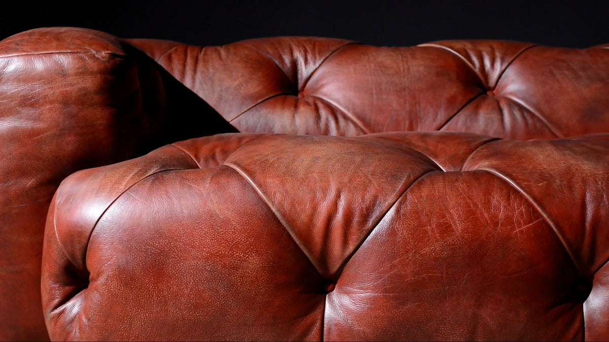 Monaco Vintage Leather Chesterfield 3 Seater Sofa