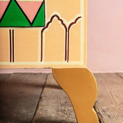 Jaipur Style Wooden Hand Painted Cabinet for Bedside