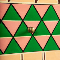 Jaipur Style Wooden Hand Painted Cabinet for Bedside