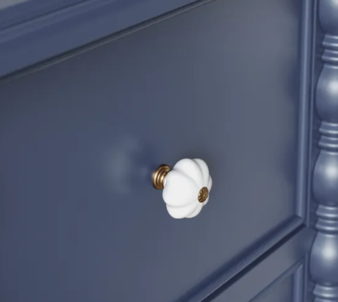 Modern Mango Wood Bed Side Table Navy