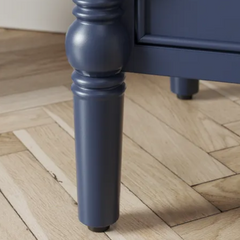 Modern Mango Wood Bed Side Table Navy