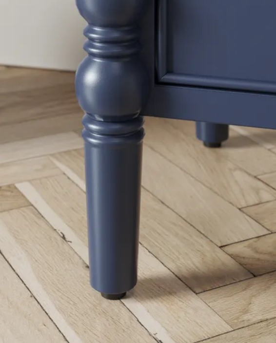 Modern Mango Wood Bed Side Table Navy