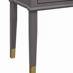 Modern Mango Wood Bed Side Table Grey